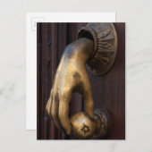 メキシコ、ハンドドアノッカーのクローズアップ ポストカード (正面/裏面)