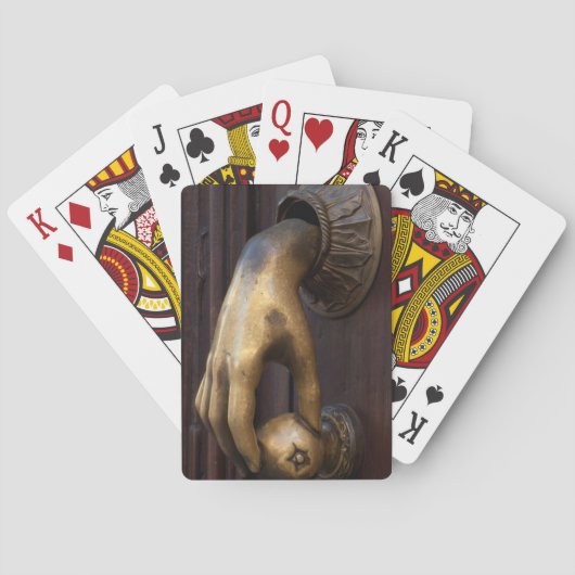 メキシコ，ハンドドアノッカー·クローズアップ トランプ (裏面)