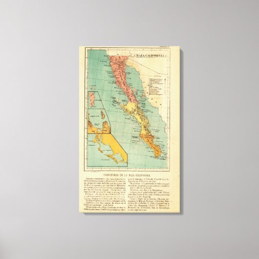 メキシコ，バハ・カリフォルニア キャンバスプリント (正面)