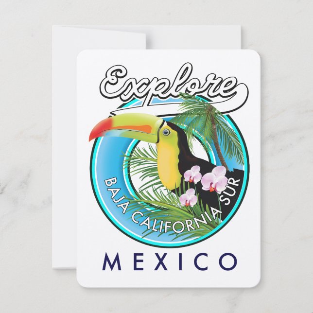 メキシコ・バハ・カリフォルニア・スール州のレトロロゴ (正面)