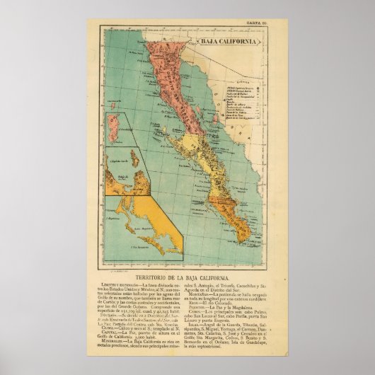 メキシコ，バハ・カリフォルニア ポスター (正面)