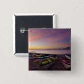 メキシコ、バハ、コルテス海。シーカヤックと 缶バッジ (正面&裏面)