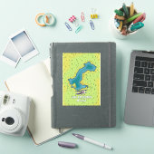 メキシコ パツクァロ湖 湖の地図 シール (iPadカバー)