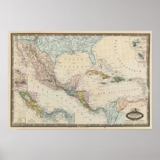 メキシコ、パナマ、中央アメリカ ポスター (正面)