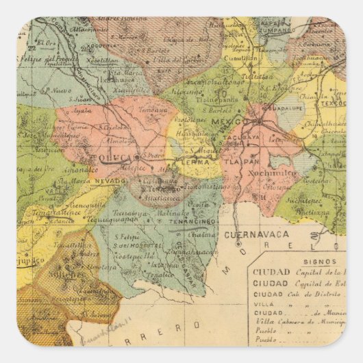 メキシコ,ヒダルゴ スクエアシール (正面)