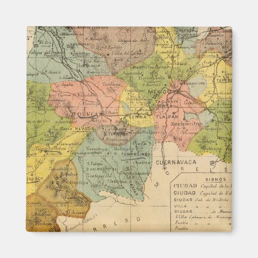 メキシコ，ヒダルゴ マグネット (正面)