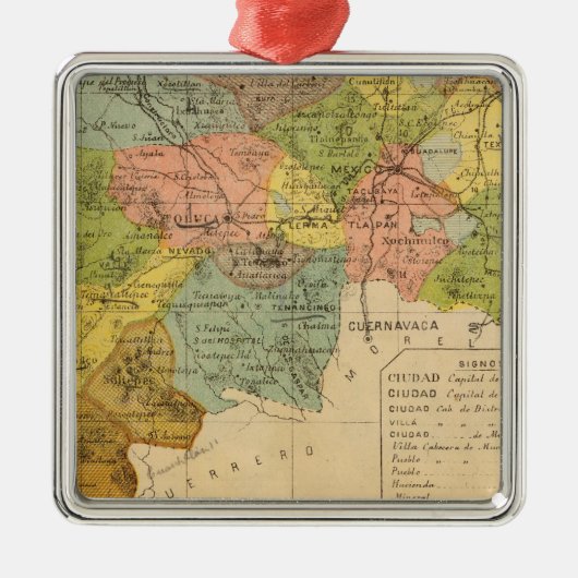 メキシコ，ヒダルゴ メタルオーナメント (正面)
