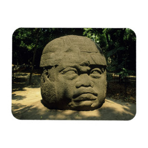 メキシコ ビジャエルモサ オルメカ文明の巨大な頭部像 ラ・ベンタ マグネット