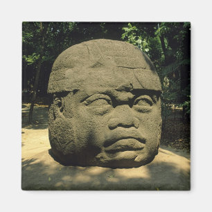 メキシコ ビジャエルモサ オルメカ文明 巨石の頭部像 ラ・ベンタ マグネット