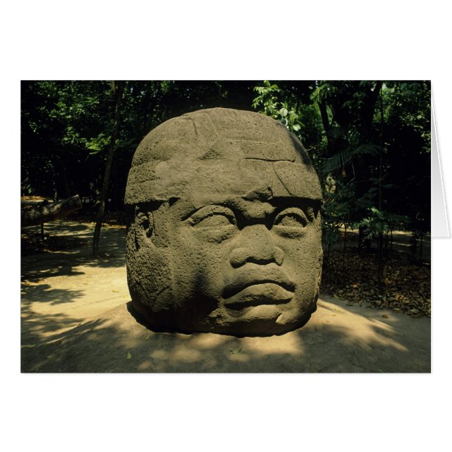 メキシコ ビジャエルモサ オルメカ文明 巨石の頭部 ラ・ベンタ (正面横)