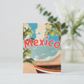 メキシコ ビンテージ 旅行ポスター ポストカード (スタンド正面)
