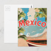 メキシコ ビンテージ 旅行ポスター ポストカード (正面/裏面)