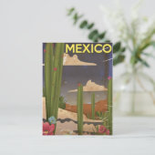 メキシコ ビンテージ 旅行ポスター ポストカード (スタンド正面)