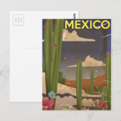 メキシコ ビンテージ 旅行ポスター ポストカード (正面/裏面)