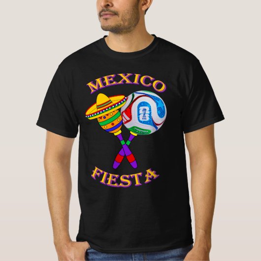 メキシコ フィエスタ サッカー 勝利 2026 ワールドカップ Tシャツ (正面)