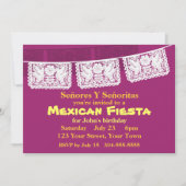 メキシコ·フィエスタ·パーティー 招待状 (正面)