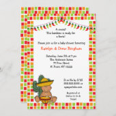 メキシコ·フィエスタ·ベビー·シャワー·招待状·ボーイ·メディアム·スキン 招待状 (正面/裏面)