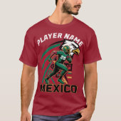 メキシコ フットボール イーグル 国家の誇り アクションアート Tシャツ (正面)