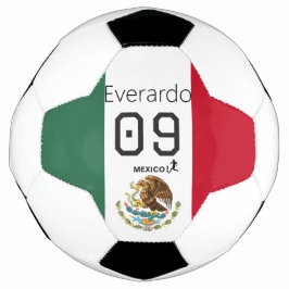 メキシコ フラグ サッカー ユニフォーム風 カスタムネーム 選手番号 サッカーボール