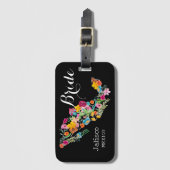メキシコ フラワー デスティネーション ウェディング ラゲッジタグ (正面縦)
