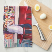 メキシコ，フードスタンド キッチンタオル (四つ折り)