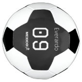 メキシコ ブラック サッカー球 カスタム名 アウェイ サッカーボール (回転)