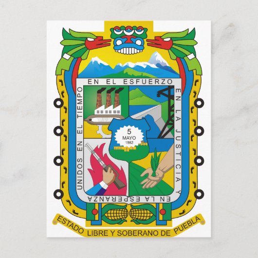 メキシコ，プエブラ ポストカード (正面)