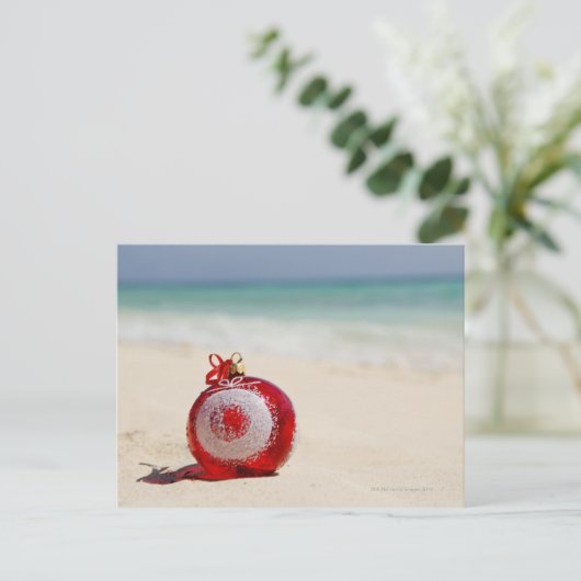 メキシコ、プラヤデルカルメン、クリスマスデコレーション シーズンポストカード (スタンド正面)