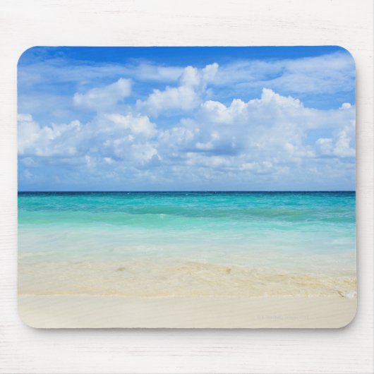 メキシコ、プラヤデルカルメン、熱帯ビーチ マウスパッド (正面)