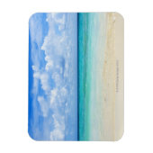 メキシコ、プラヤデルカルメン、熱帯ビーチ マグネット (縦)