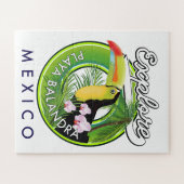 メキシコ プラヤバランドラ レトロロゴ ジグソーパズル (横)