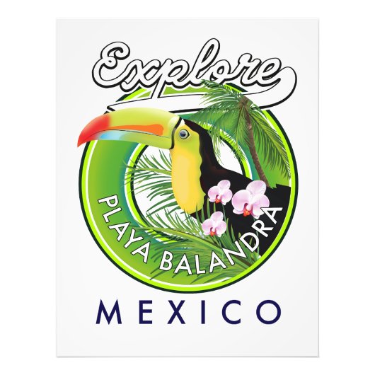 メキシコ プラヤバランドラ レトロロゴ フォトプリント            (正面)