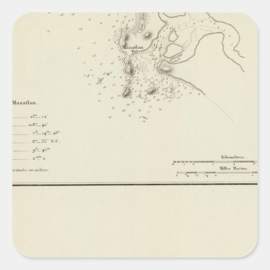 メキシコ,マサトラン スクエアシール (正面)
