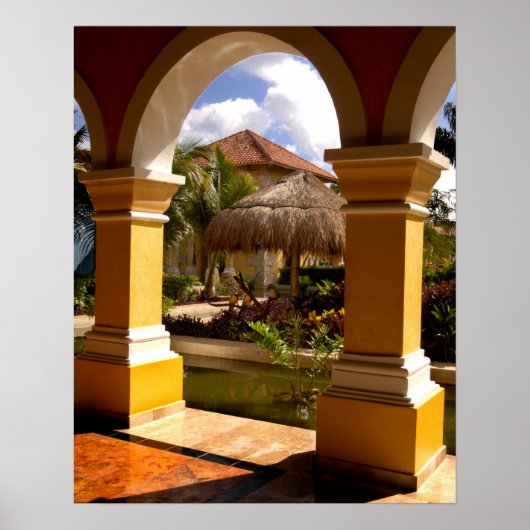 メキシコ、マヤ・リビエラ、イベロスターの建築 ポスター (正面)