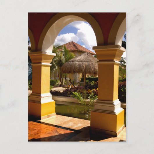 メキシコ、マヤ・リビエラ、イベロスターの建築 ポストカード (正面)