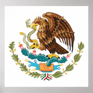 メキシコ・メキシカン・イーグル国旗 ポスター