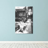 メキシコ、メキシコシティ、コヨアカン：ベンチ キャンバスプリント (インサイチュ (ウッドフロア))