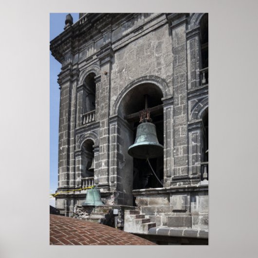 メキシコ、メキシコシティ、ゾカロ。鐘が鳴る ポスター (正面)