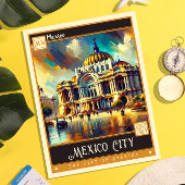 メキシコ，メキシコシティ |ヴィンテージ絵画ー ポストカード
