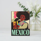 メキシコ、メキシコ人がアコーディオンを演奏中、ヴィンテージ ポストカード (スタンド正面)