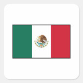 メキシコ – メキシコ国旗 スクエアシール (正面)