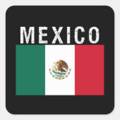 メキシコ、メキシコ国旗 スクエアシール (正面)