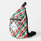 メキシコ メキシコ国旗 タイル加工 個人名 グリーン スリングバッグ (右コーナー)