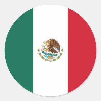 メキシコ/メキシコ国旗 ラウンドシール