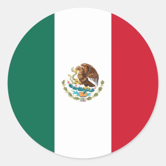 メキシコ/メキシコ国旗 ラウンドシール (正面)