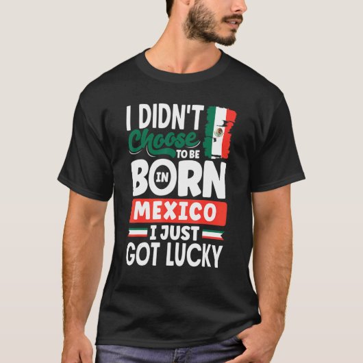 メキシコ・メキシコ国旗I・ジャスト・ラッキー得 Tシャツ (正面)