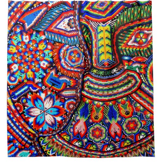 メキシコ·メキシコ·マヤ語(ラテアステカンX)ヒスパニック系オアキサカン シャワーカーテン (正面)