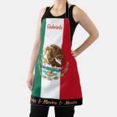メキシコ、メキシコ、メキシコ国旗のシェフキッチン エプロン (インサイチュ)