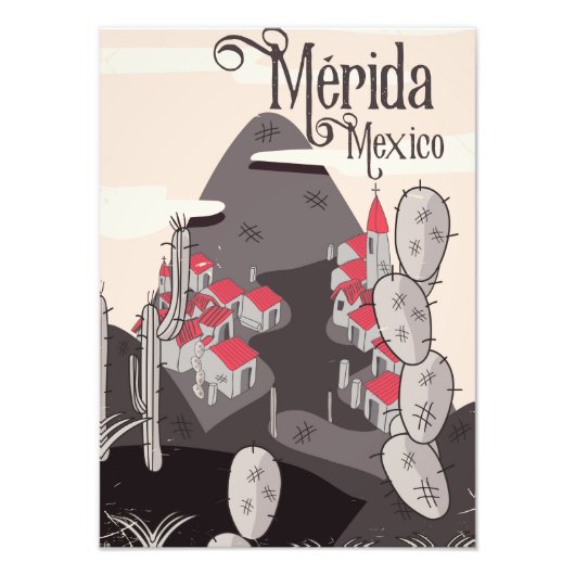 メキシコ メリダ 旅行ポスター フォトプリント            (正面)