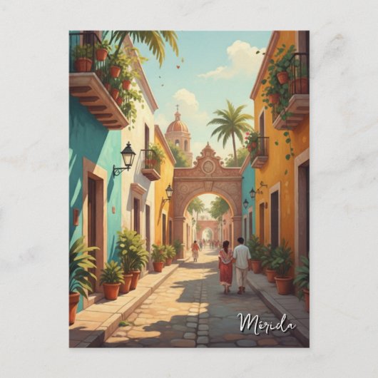 メキシコ メリダ 旅行 ポストカード (正面)
